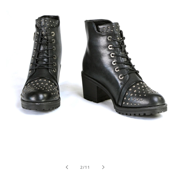 Milwaukee Performance leather Studded lace up Boots🖤😎 - Picture 2 of 15